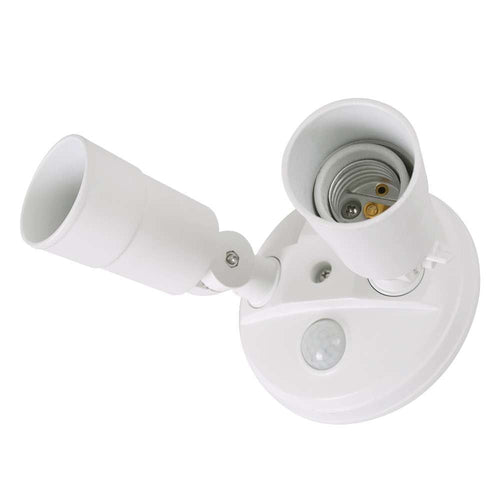 Hyper Tough Dual Head Hardwired Security Light 180-Degree Detection (Bulbs Not Included) EasyOptionXY LLC