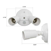 Hyper Tough Dual Head Hardwired Security Light 180-Degree Detection (Bulbs Not Included) EasyOptionXY LLC