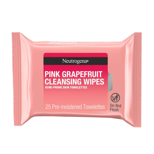 Neutrogena Oil-Free Facial Cleansing Wipes, Pink Grapefruit, 25 Ct EasyOptionXY LLC