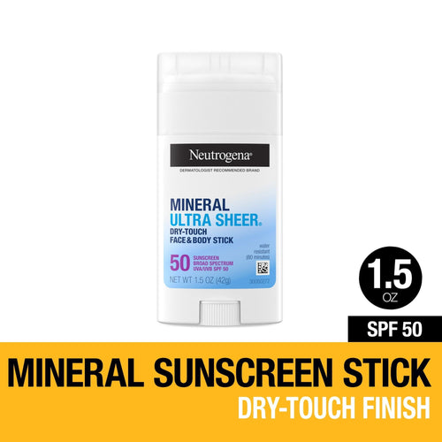 Neutrogena Ultra Sheer SPF 50 Zinc Mineral Sunscreen Stick, 1.5 oz EasyOptionXY LLC