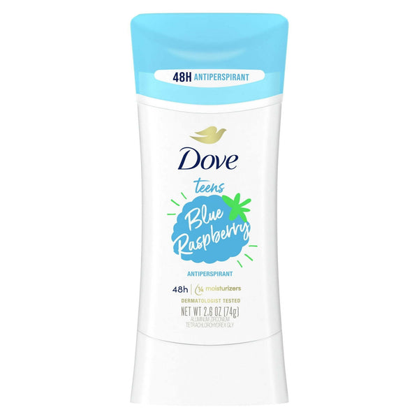 Dove Teens Long Lasting Women's Antiperspirant Deodorant Stick, Blue Raspberry, 2.6 oz EasyOptionXY LLC