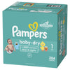 Pampers Baby-Dry Extra Protection Diapers Enormous Packs size 1, 204 count EasyOptionXY LLC