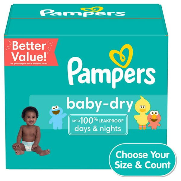 Pampers Baby-Dry Extra Protection Diapers Enormous Packs Size 2, 186 Count EasyOptionXY LLC