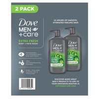 Dove Mens Extra Fresh Body + Face Wash 32 Fluid Ounce (Pack of 2) EasyOptionXY LLC