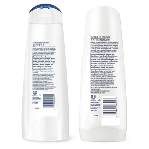 Dove Intensive Repair Shampoo and Conditioner Set, 12 Fluid Ounce Bottles EasyOptionXY LLC