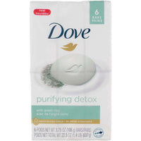 Dove Purifying Detox Moisturizing Beauty Bar Soap, Green Clay, 3.75 oz, 6 Ct EasyOptionXY LLC