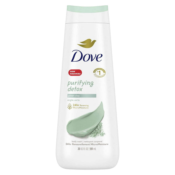 Dove Purifying Detox Long Lasting Gentle Women's Body Wash All Skin Type Green Clay, 20 fl oz EasyOptionXY LLC