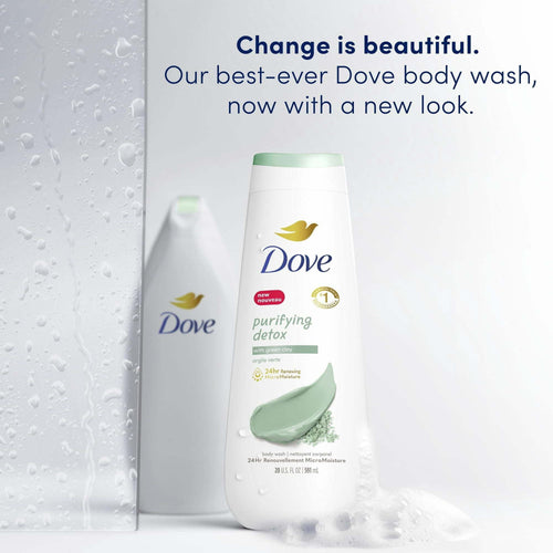 Dove Purifying Detox Long Lasting Gentle Women's Body Wash All Skin Type Green Clay, 20 fl oz EasyOptionXY LLC