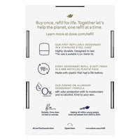 Dove Deodorant Refills Refill Kit 0% Aluminum Sensitive Aluminum Free Deodorant, 1.13 oz EasyOptionXY LLC