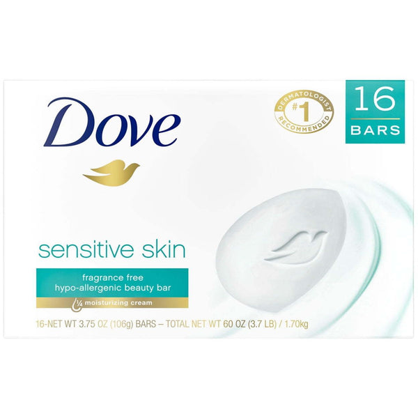 Dove Beauty Bar Sensitive Skin 3.75 Ounce (16 Count) EasyOptionXY LLC