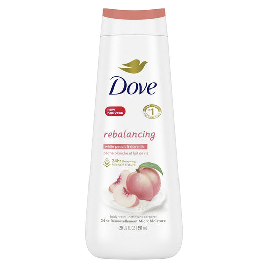 Dove Moisturizing Gentle Women's Body Wash, White Peach & Rice Milk All Skin Type, 20 oz EasyOptionXY LLC