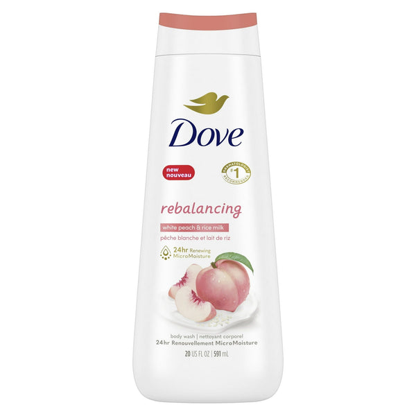 Dove Moisturizing Gentle Women's Body Wash, White Peach & Rice Milk All Skin Type, 20 oz EasyOptionXY LLC