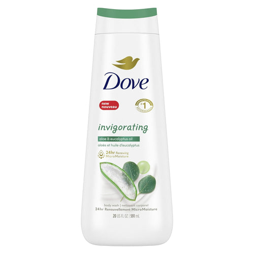 Dove Invigorating Long Lasting Gentle Women's Body Wash, Aloe and Eucalyptus Oil, 20 fl oz EasyOptionXY LLC