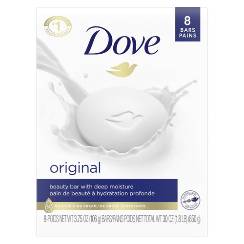 Dove Beauty Bar For Softer Skin White More Moisturizing Than Bar Soap 4 oz 8 Bars EasyOptionXY LLC