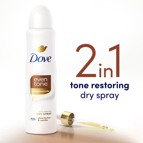Dove Even Tone Women's Antiperspirant Dry Spray Shea Butter & Vanilla, 3.8 oz EasyOptionXY LLC