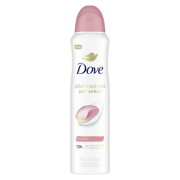 Dove Advanced Care Long Lasting Women's Antiperspirant Deodorant Dry Spray, Rose Petals, 3.8 oz EasyOptionXY LLC