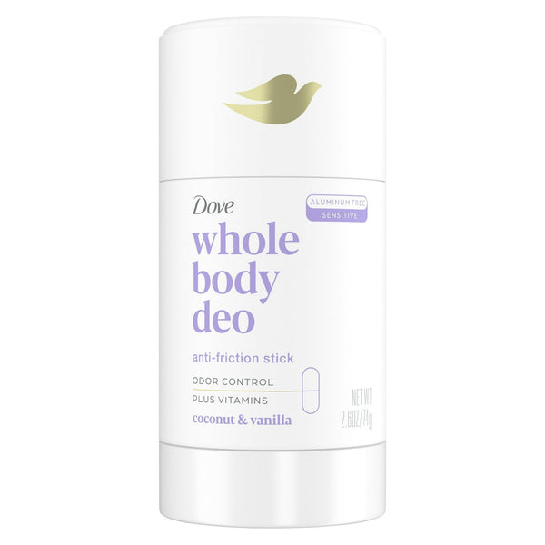 Dove Whole Body Deodorant Stick Coconut + Vanilla Aluminum Free, 2.6 oz EasyOptionXY LLC