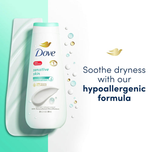 Dove Sensitive Skin Women's Body Wash Hypoallergenic Moisturizing Skin Cleanser, 20 oz EasyOptionXY LLC