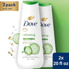 Dove Refreshing Long Lasting Gentle Body Wash Twin Pack, Cucumber and Green Tea, 20 fl oz EasyOptionXY LLC