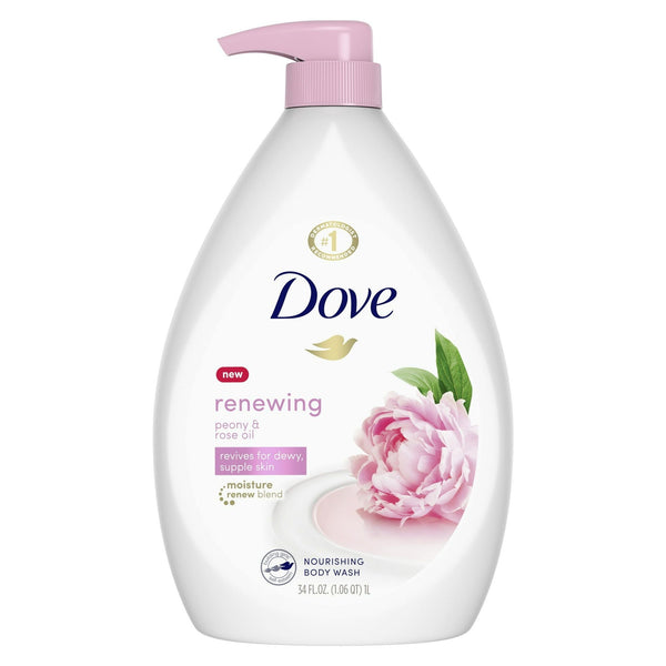 Dove Renewing Long Lasting Gentle Body Wash, Peony and Rose Oil, 30.6 fl oz EasyOptionXY LLC