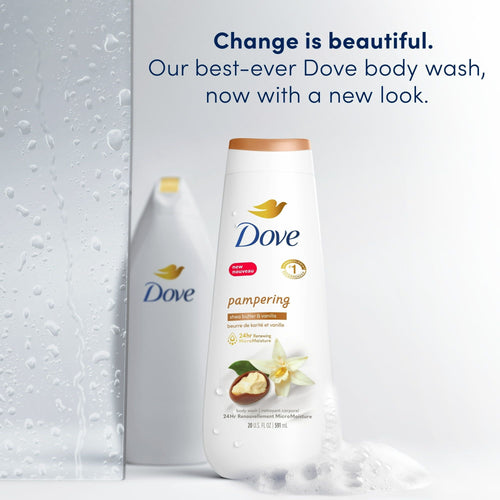 Dove Pampering Gentle Women's Body Wash All Skin Type, Shea Butter & Vanilla, 20 fl oz Twin Pack EasyOptionXY LLC