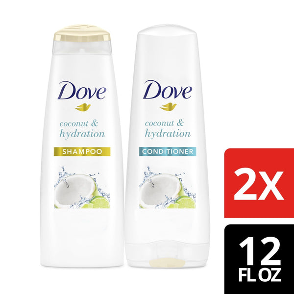Dove Nourishing Rituals Coconut and Hydration Shampoo and Conditioner Set, Sweet Lime 12 oz EasyOptionXY LLC