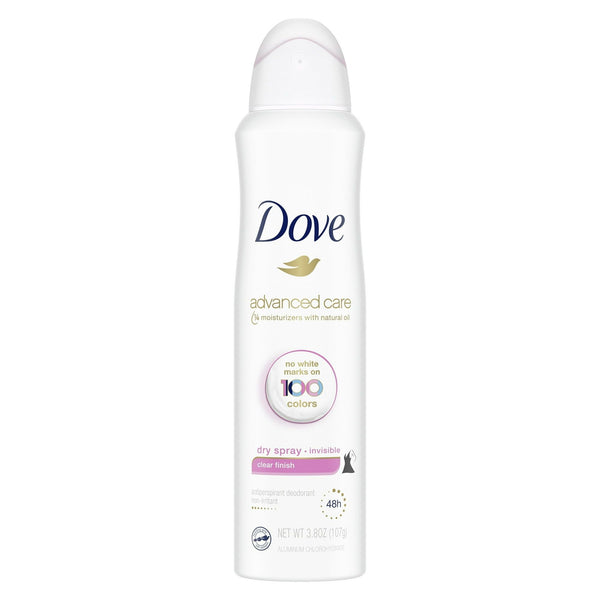 Dove Advanced Care Long Lasting Women's Antiperspirant Deodorant Dry Spray, Clear Finish, 3.8 oz EasyOptionXY LLC