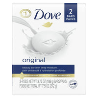 Dove Original Deep Moisturizing Beauty Bar Soap All Skin Type, Unscented, 3.75 oz (2 Bars) EasyOptionXY LLC