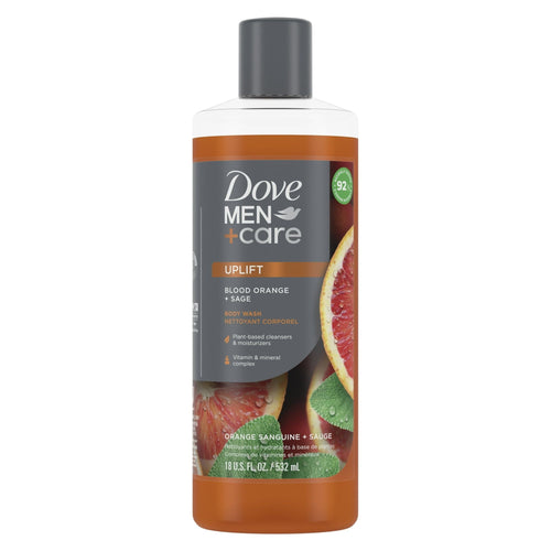 Dove Men+Care Liquid Body Wash Blood Orange + Sage, Plant-Based Cleanser All Skin Type, 18 oz EasyOptionXY LLC