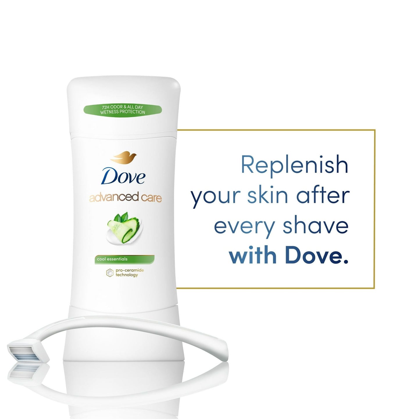 Dove Advanced Care Long Lasting Women's Antiperspirant Deodorant Stick, Cool Essentials, 2.6 oz EasyOptionXY LLC