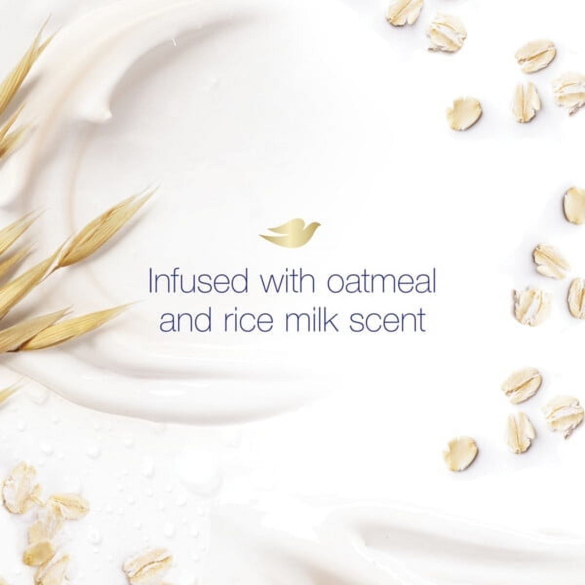Dove Calming Gentle Beauty Bar Soap, Oatmeal and Rice Milk All Skin Type, 3.75 oz (4 Bars)