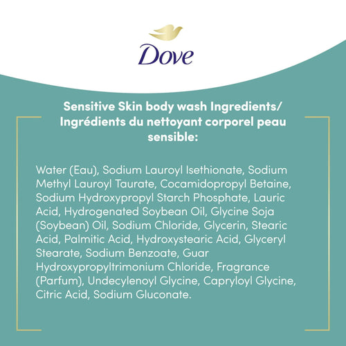 Dove Sensitive Skin Long Lasting Gentle Hypoallergenic Body Wash, 11 fl oz EasyOptionXY LLC