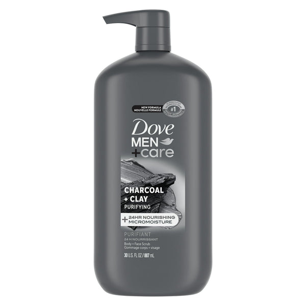 Dove Men+Care Purifying Hydrating Men's Face & Body Wash, Charcoal & Clay All Type, 30 oz EasyOptionXY LLC