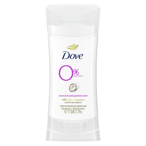 Dove 0% Aluminum Women's Deodorant Stick, Coconut and Pink Jasmine, 2.6 oz EasyOptionXY LLC