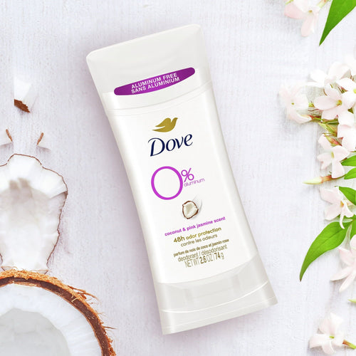 Dove 0% Aluminum Women's Deodorant Stick, Coconut and Pink Jasmine, 2.6 oz EasyOptionXY LLC