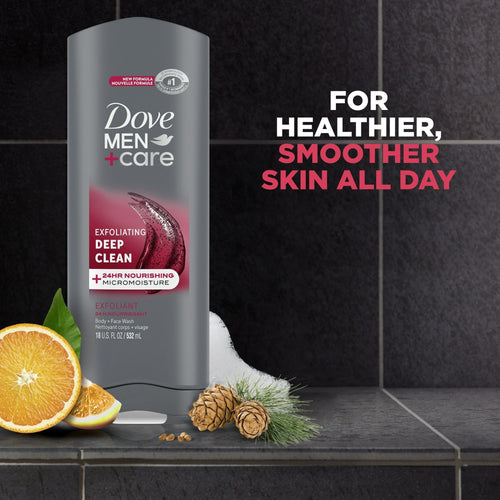 Dove Men+Care Deep Clean Hydrating Purifying Grains Women's Face & Body Wash, Unscented, 18 oz EasyOptionXY LLC