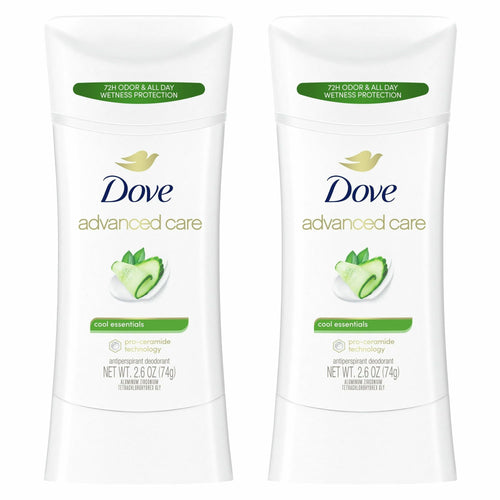 Dove Advanced Care Long Lasting Women's Antiperspirant Deodorant Stick Cool Essentials, 2.6 oz Twin Pack EasyOptionXY LLC
