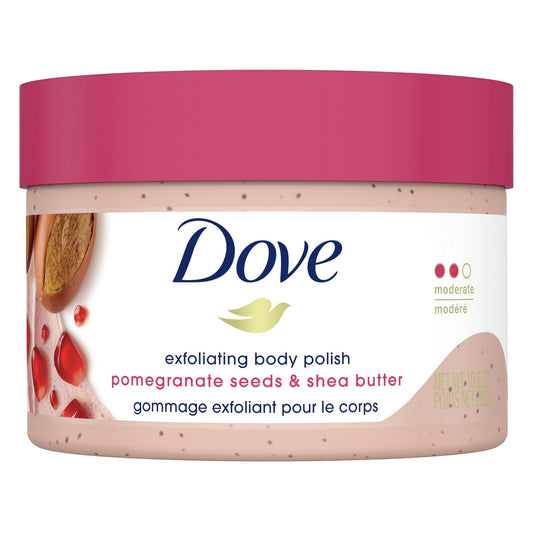 Dove Exfoliating Body Polish Pomegranate Seeds and Shea Butter Body Scrub All Skin Type, 10.5 oz EasyOptionXY LLC