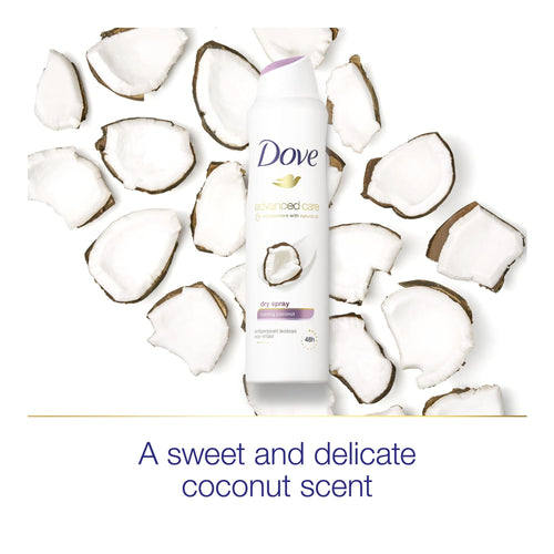 Dove Advanced Care Women's Antiperspirant Deodorant Dry Spray Twin Pack, Caring Coconut, 3.8 oz EasyOptionXY LLC