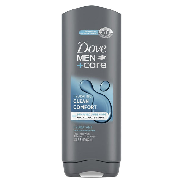 Dove Men+Care Clean Comfort Hydrating Gentle Women's Face & Body Wash All Skin, 18 oz EasyOptionXY LLC