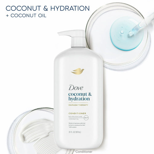 Dove Damage Therapy Daily Conditioner for Dry Hair Coconut & Hydration, 31 fl oz EasyOptionXY LLC