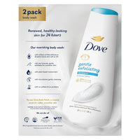 Dove Gentle Exfoliating Long Lasting Women's Body Wash All Skin Sea Minerals, 20 fl oz Twin Pack EasyOptionXY LLC