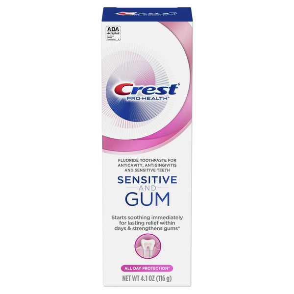 Crest Sensitive & Gum All Day Protection Anticavity Fluoride Toothpaste; 4.1 oz EasyOptionXY LLC