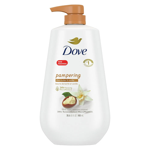 Dove Pampering Long Lasting Gentle Women's Body Wash All Skin Type, Shea Butter & Vanilla, 30 fl oz EasyOptionXY LLC