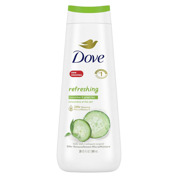 Dove Refreshing Long Lasting Gentle Women's Body Wash All Skin Type, Cucumber & Green Tea, 20 fl oz EasyOptionXY LLC
