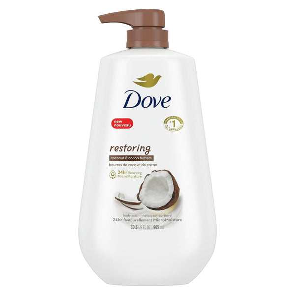 Dove Restoring Gentle Women's Body Wash All Skin Type, Coconut & Cocoa Butter, 30.6 fl oz EasyOptionXY LLC