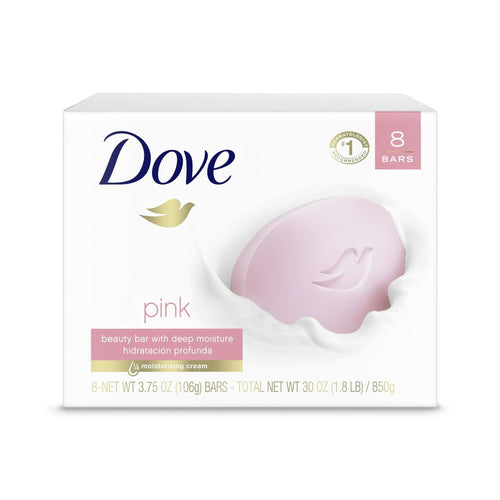 Dove Pink Gentle Deep Moisturizing Beauty Bar Soap, Rosa, 3.75 oz (8 Bars) EasyOptionXY LLC
