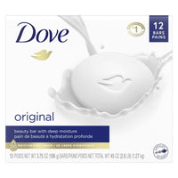 Dove Original Deep Moisturizing Beauty Bar Soap All Skin Type, Unscented, 3.75 oz (12 Bars) EasyOptionXY LLC