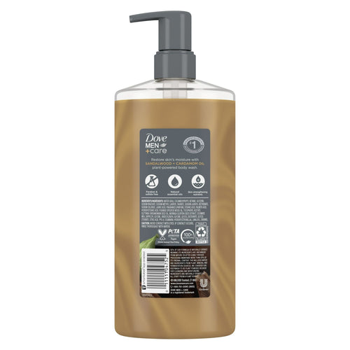 Dove Men+Care Plant-Based Body Wash Sandalwood + Cardamom Oil, 26 oz EasyOptionXY LLC