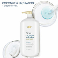 Dove Damage Therapy Daily Shampoo for Dry Hair Coconut & Hydration, 31 fl oz EasyOptionXY LLC